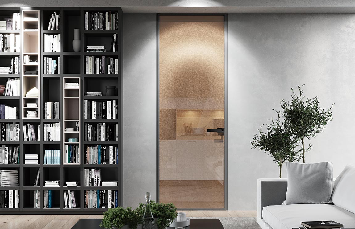 雅致系列极窄平开门